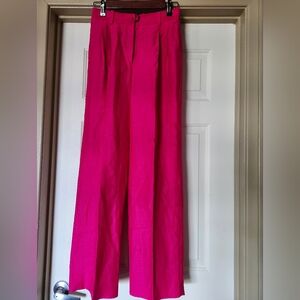 Babaton wide leg pants size 2 in hot pink. # 107655